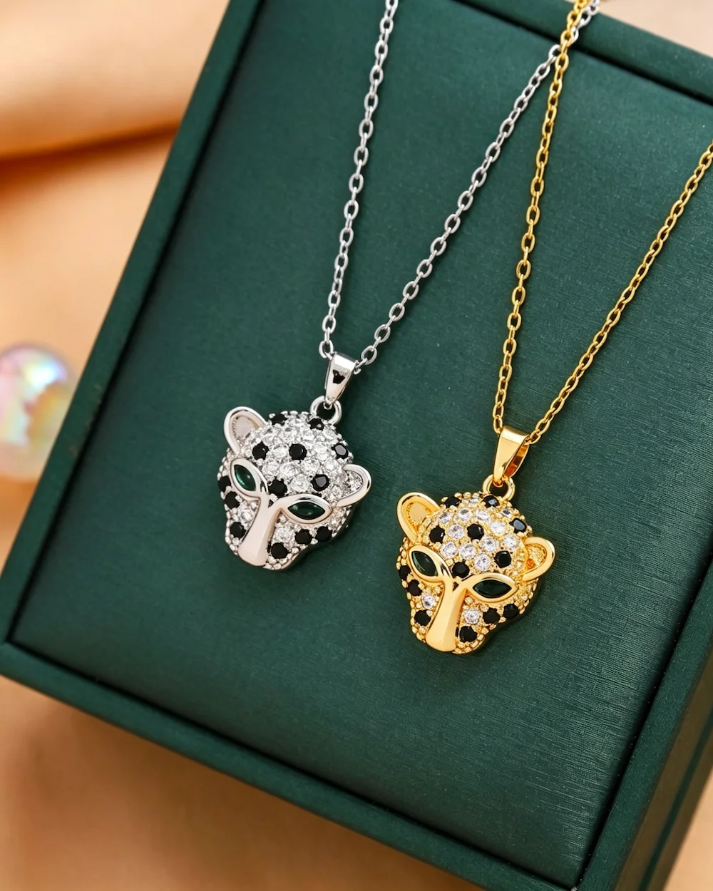 Safari Queen Charm Titanium Steel With Gemstones Inlay Necklace